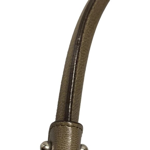 Auth Salvatore Ferragamo Marissa Gray Brown Leather Handbag - Picture 9 of 11